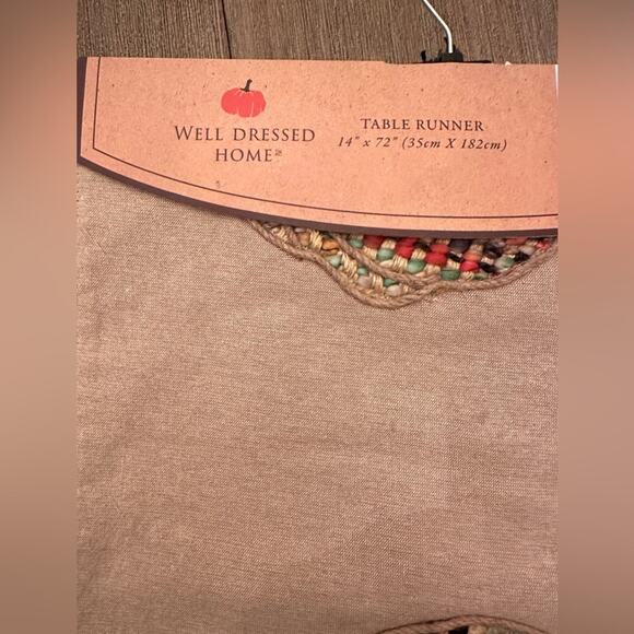 Well Dressed Home Pumpkin Thanksgiving Table runner 17x72 New - Picture 6 of 6